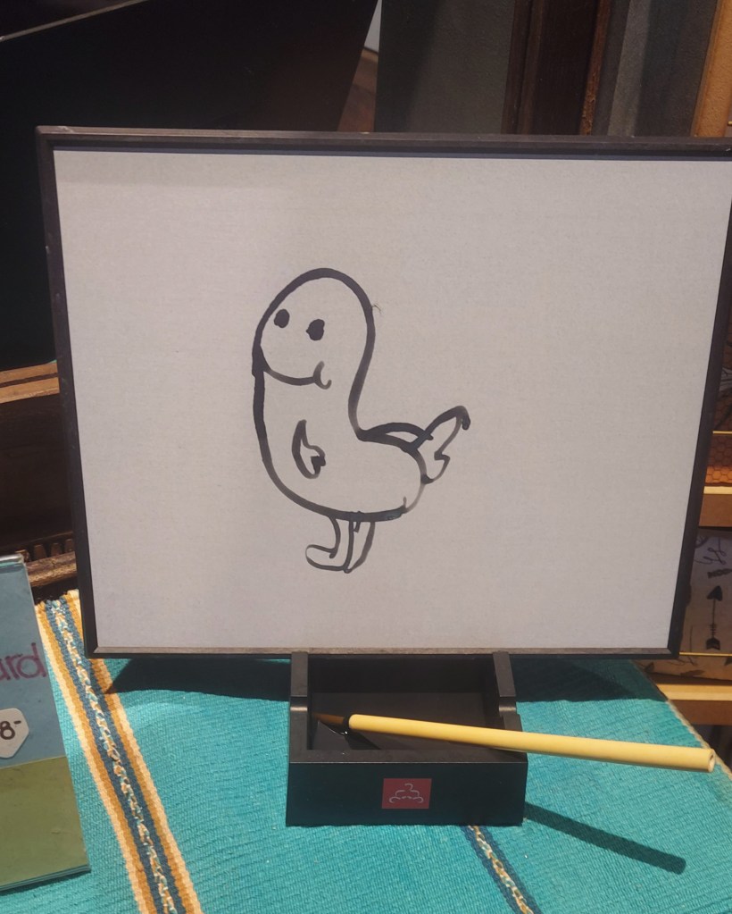 A crude drawing of Dickbutt.